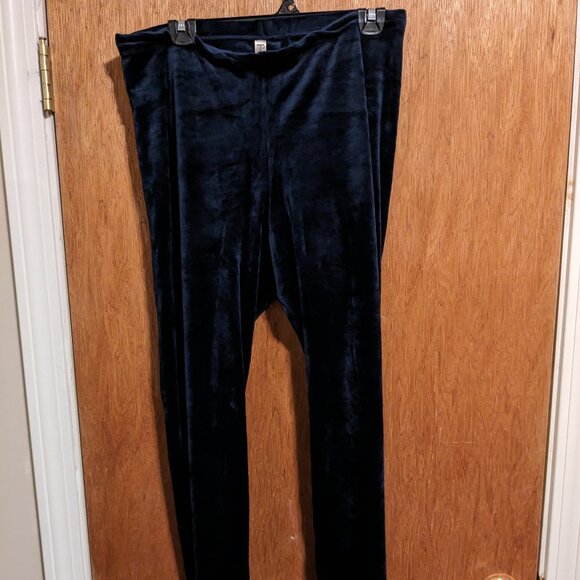 Dark Blue Soft Velvet Tights, Felina brand, Size XXL - Picture 1 of 3